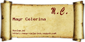 Mayr Celerina névjegykártya